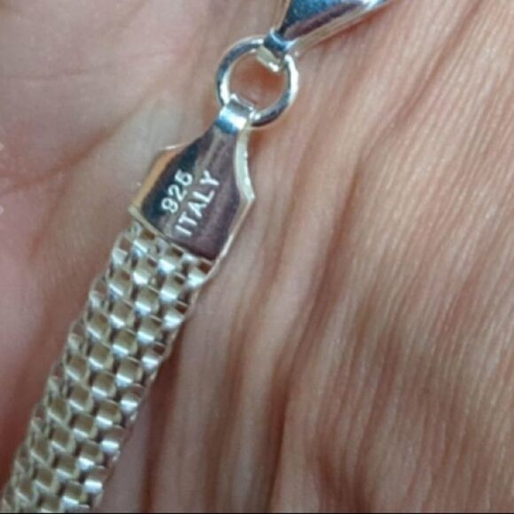 NEW 925 Sterling Silver Mesh Bracelet - Picture 2 of 7